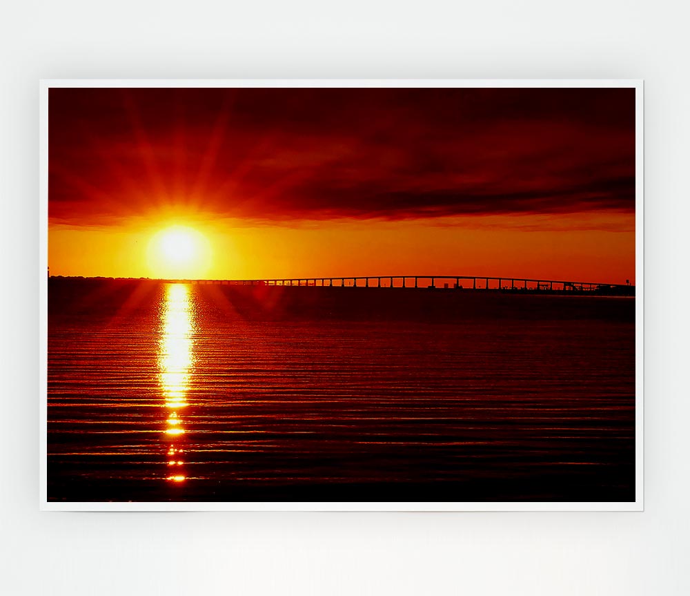 Amazing Sun Rays canvas poster featuring vibrant sun rays design, perfect for home decor.