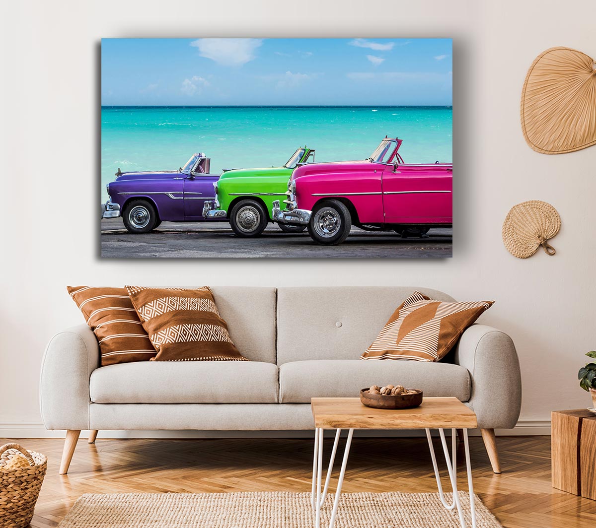 American Classic 11 canvas art mounted on a 44mm box frame, showcasing vibrant colors and intricate details.