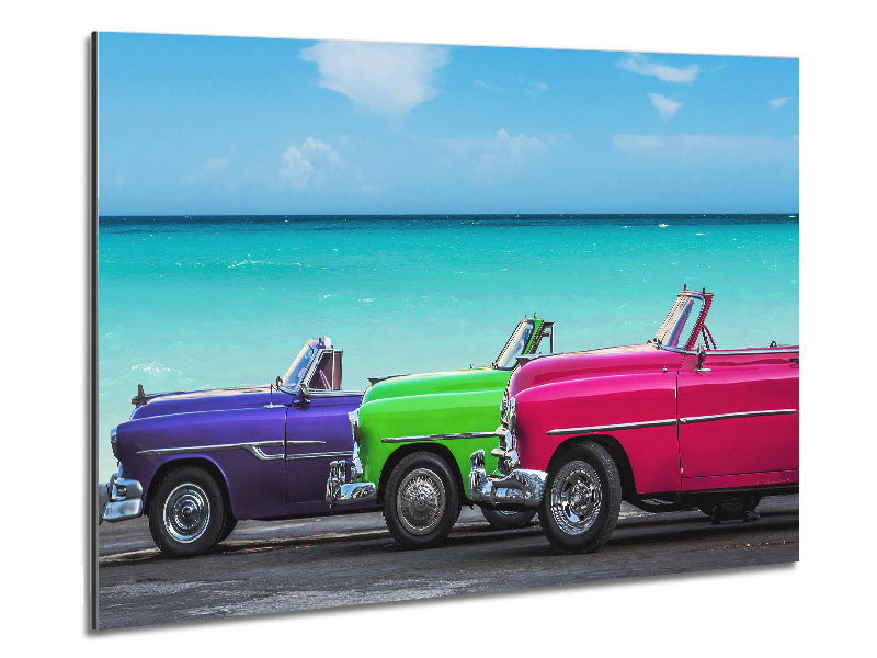 American Classic 11 artwork printed on brushed aluminium dibond, showcasing vibrant colors and a modern design.