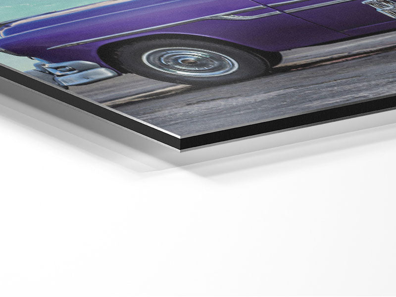 American Classic 11 artwork printed on brushed aluminium dibond, showcasing vibrant colors and a modern design.