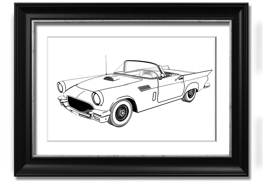 American Classic 12 framed print showcasing elegant design and multiple frame color options, handmade in the UK.