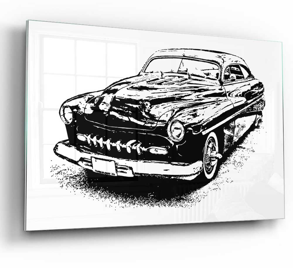 American Classic 16 glass print featuring modern art design, perfect for home decor.