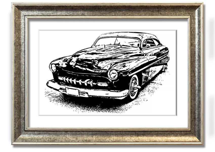 American Classic 16 framed print showcasing vibrant colors and elegant design, available in various frame colors.