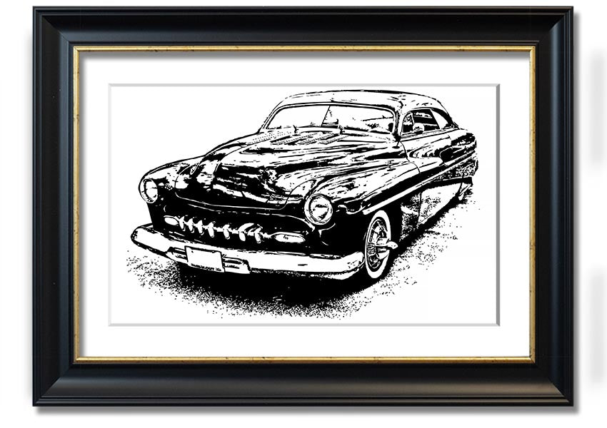 American Classic 16 framed print showcasing vibrant colors and elegant design, available in various frame colors.