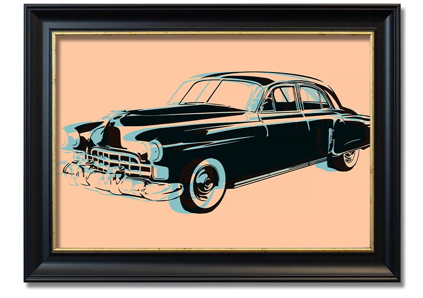 American Classic 2 framed print in multiple frame colors, handmade in the UK, ready to hang.