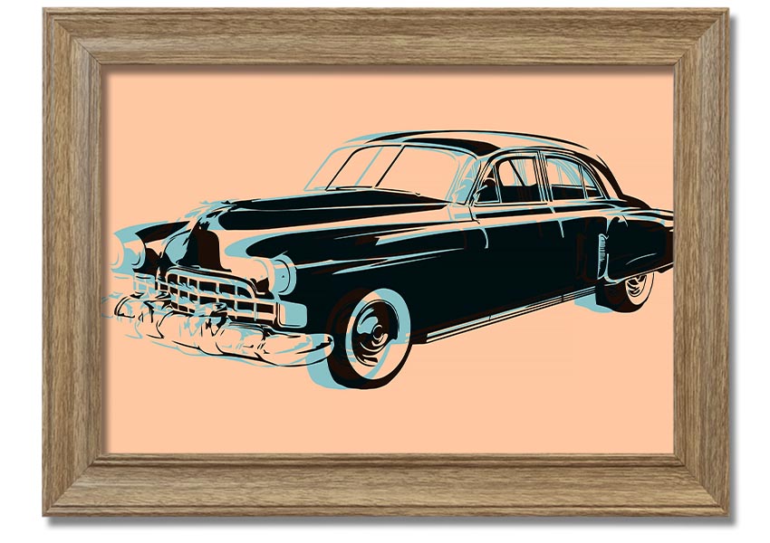 American Classic 2 framed print in multiple frame colors, handmade in the UK, ready to hang.
