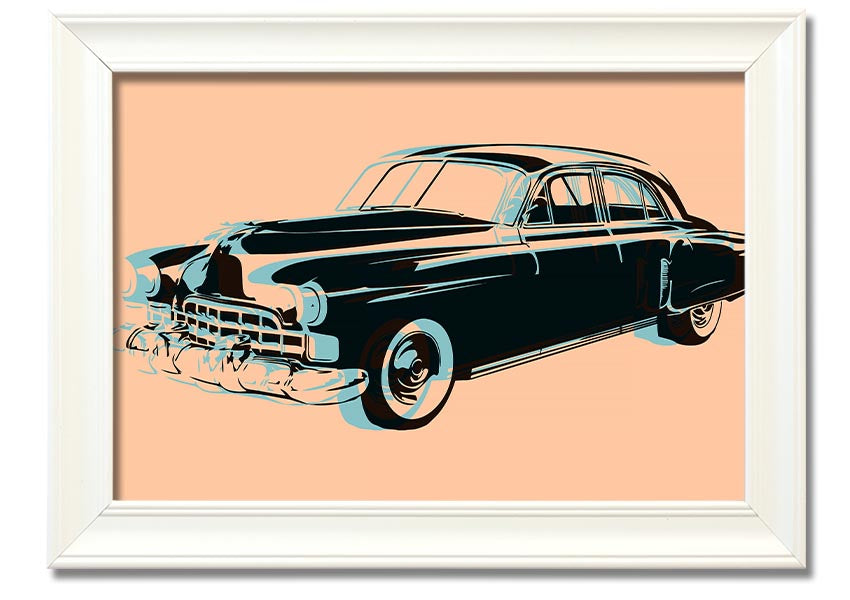 American Classic 2 framed print in multiple frame colors, handmade in the UK, ready to hang.