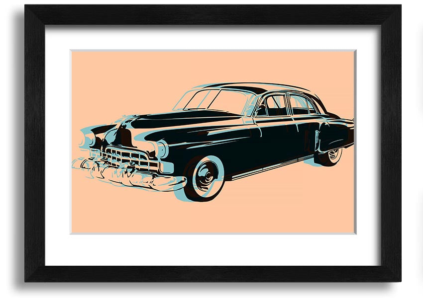 American Classic 2 framed print in multiple frame colors, handmade in the UK, ready to hang.