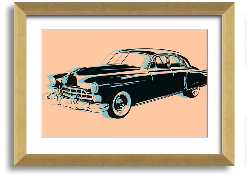 American Classic 2 framed print in multiple frame colors, handmade in the UK, ready to hang.