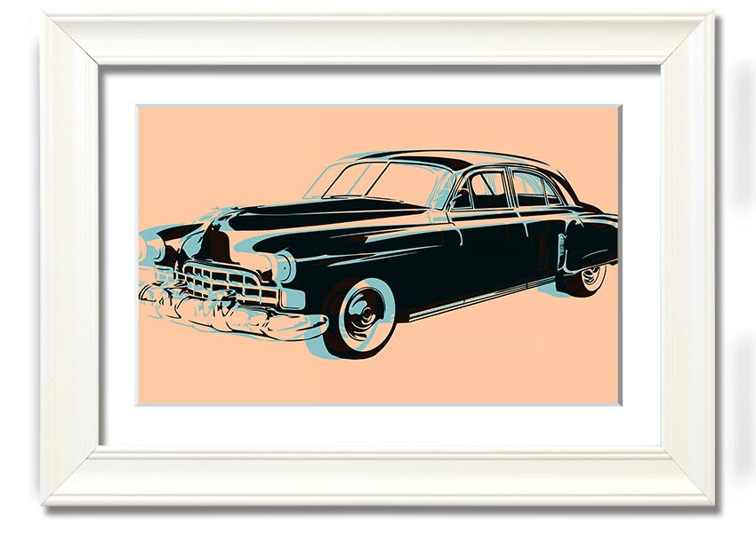 American Classic 2 framed print in multiple frame colors, handmade in the UK, ready to hang.