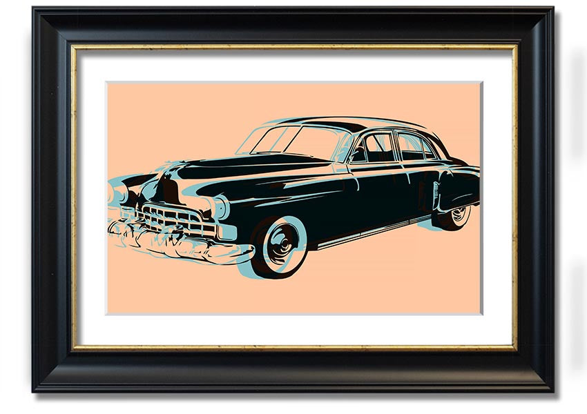 American Classic 2 framed print in multiple frame colors, handmade in the UK, ready to hang.