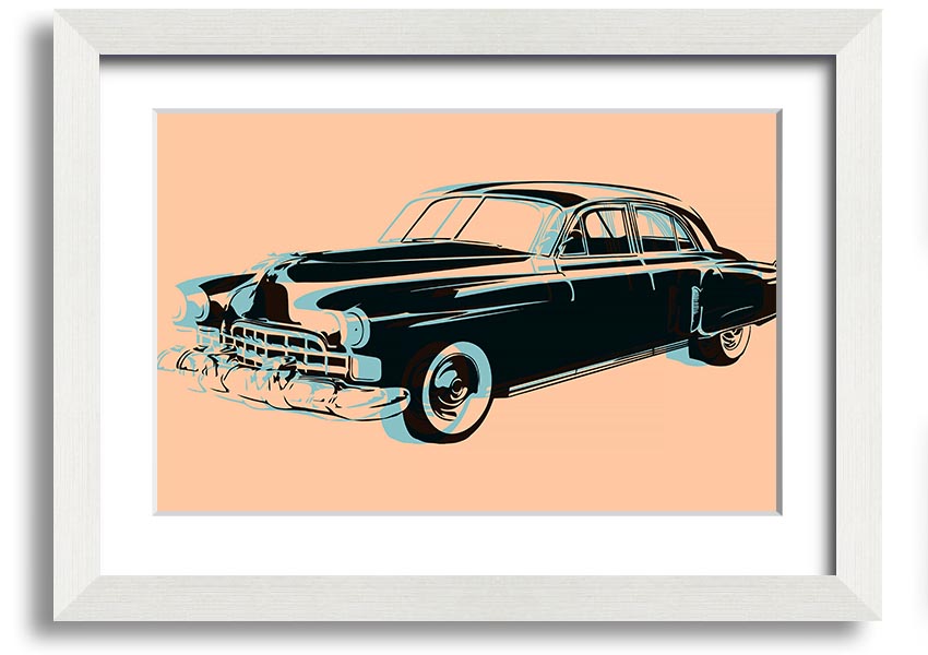 American Classic 2 framed print in multiple frame colors, handmade in the UK, ready to hang.