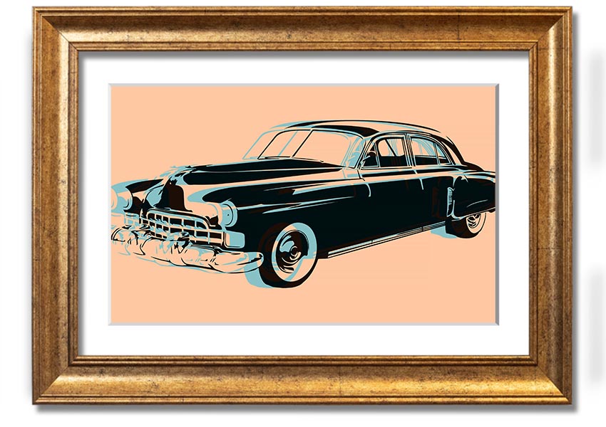 American Classic 2 framed print in multiple frame colors, handmade in the UK, ready to hang.