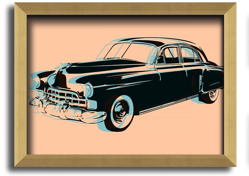 American Classic 2 framed print in multiple frame colors, handmade in the UK, ready to hang.