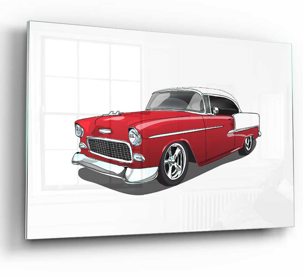American Classic 5 glass print featuring modern design and vibrant colors, perfect for home decor.