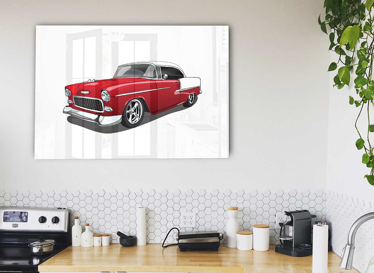 American Classic 5 glass print featuring modern design and vibrant colors, perfect for home decor.