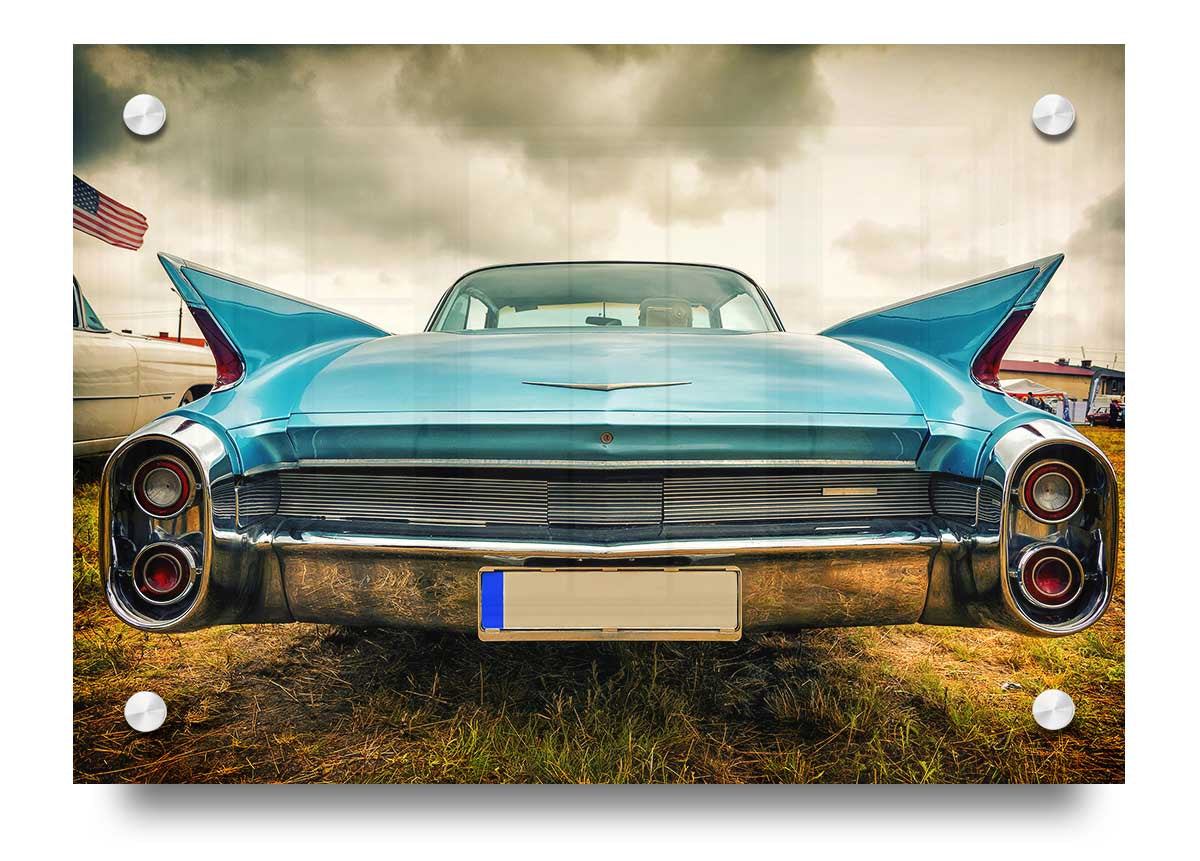 American Classic 6 acrylic print showcasing vibrant colors on 5mm thick acrylic glass, ready to hang.