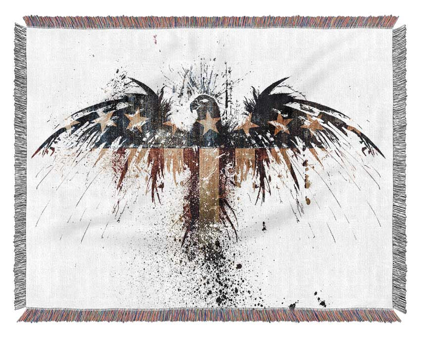 American Eagle 2 throw blanket made of 100% cotton, featuring a thermal weave design in a classic style, perfect for cozying up on the couch or bed.