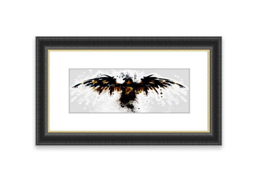 American Eagle Cornwall framed print with multiple frame color options, showcasing a majestic eagle in flight.