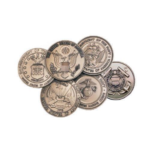 Large personalized American flag case made from solid cherry wood, featuring a matching pedestal and beveled glass with the gold Great Seal of the USA.