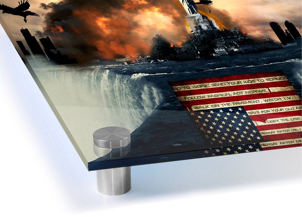 American Liberty acrylic print on 5mm thick acrylic glass, showcasing vibrant colors and a patriotic design.