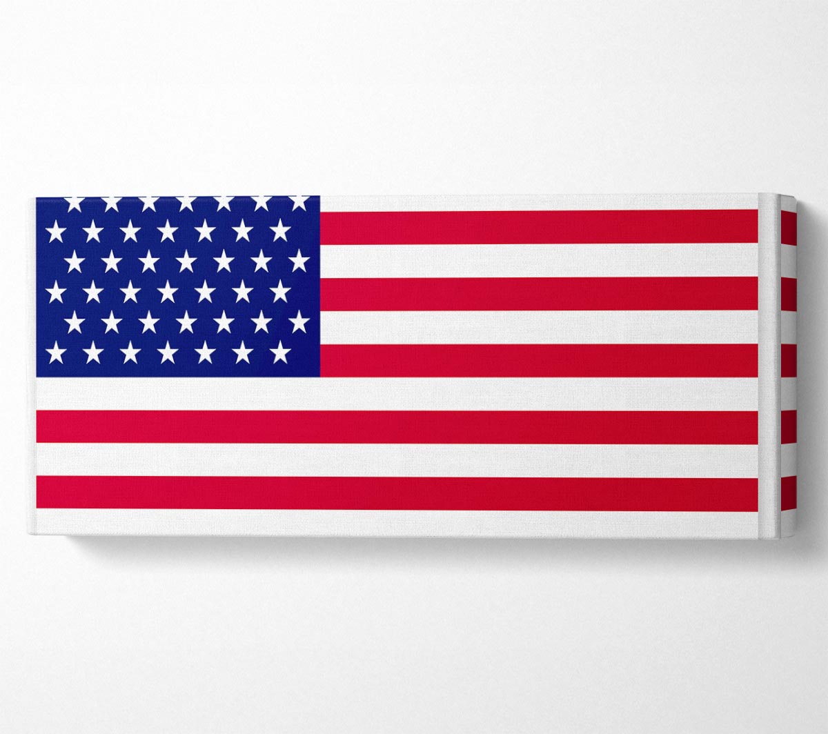 American Star canvas art mounted on a 44mm box frame, showcasing vibrant colors and a patriotic design.