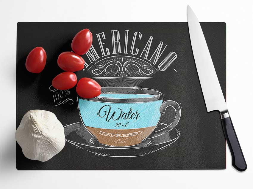 A steaming cup of Americano coffee served in a stylish mug, showcasing its rich color and inviting aroma.