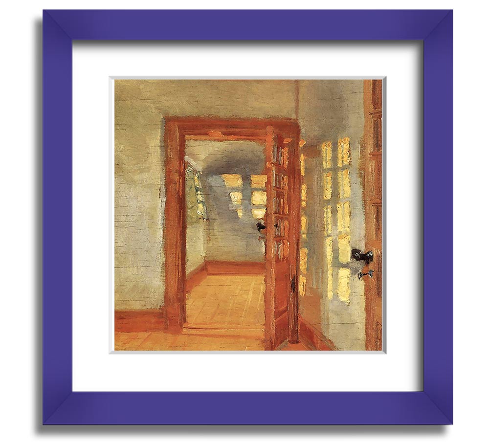 Anna Ancher House Square Framed Print in various frame colors, showcasing elegant artwork ready to hang.