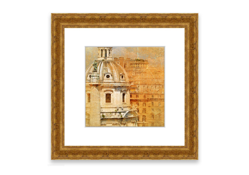 Framed print of Ancient St Peters Basilica, showcasing intricate architectural details and available in various frame colors.