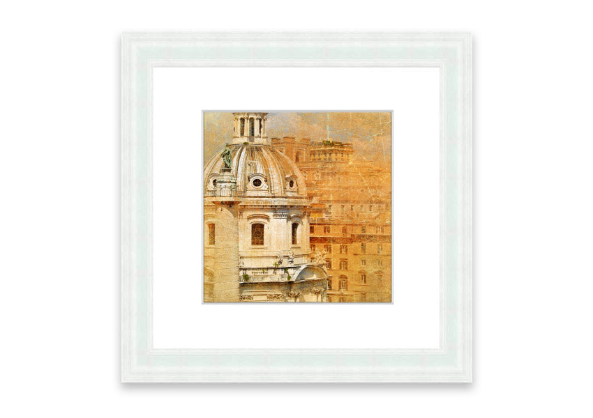 Framed print of Ancient St Peters Basilica, showcasing intricate architectural details and available in various frame colors.