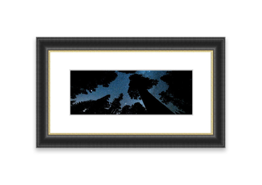 Framed print of Andromeda and the Milky Way above Oregon, showcasing stunning cosmic details.