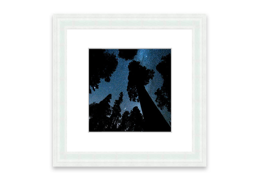 Framed print of Andromeda and the Milky Way above Oregon, showcasing stunning cosmic details.
