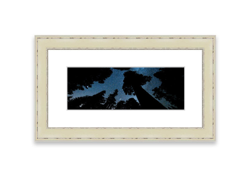 Framed print of Andromeda and the Milky Way above Oregon, showcasing stunning cosmic details.