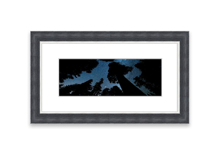 Framed print of Andromeda and the Milky Way above Oregon, showcasing stunning cosmic details.