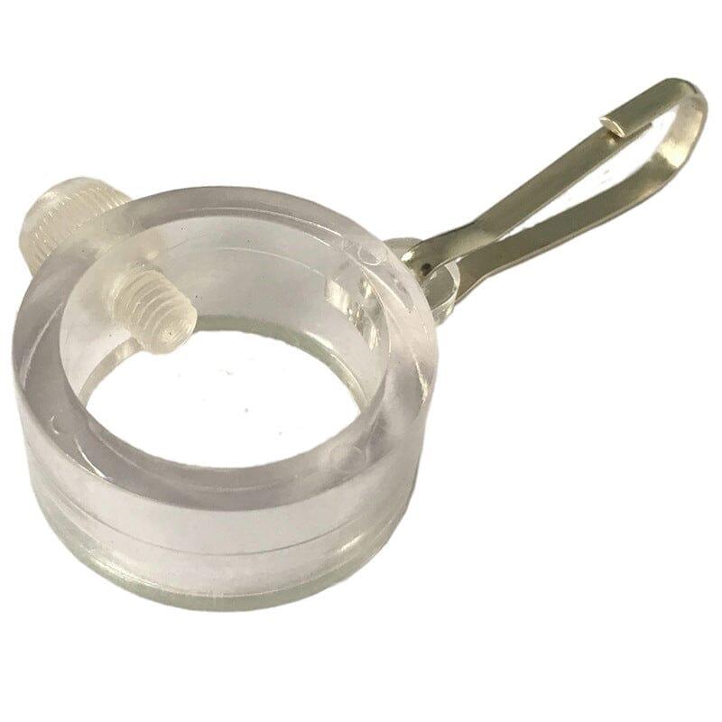 Anneau d'accessoires transparent pour boucle de fixation de drapeau, en plastique durable, adapté aux mâts de 25 mm.