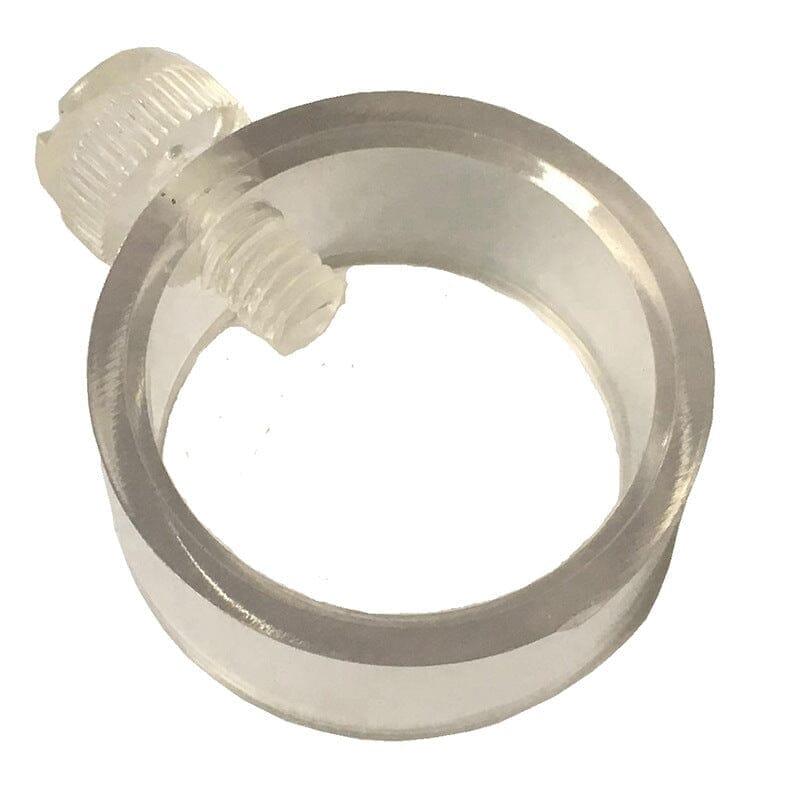 Anneau d'accessoires transparent pour boucle de fixation de drapeau, en plastique durable, adapté aux mâts de 25 mm.