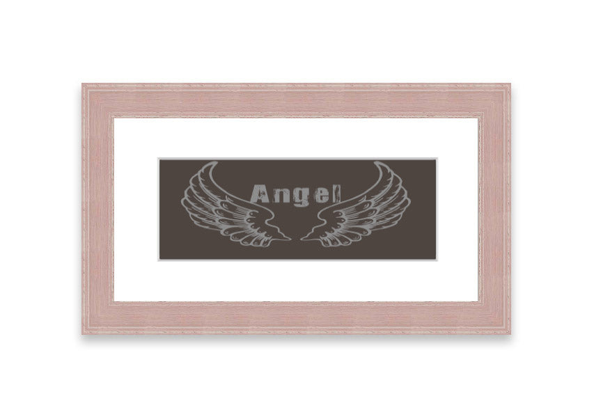 Angel Wings 2 Chocolate framed print with a rich chocolate design, elegantly displayed in a stylish frame.