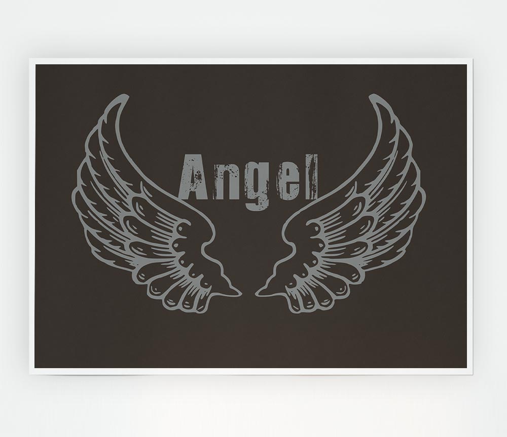 Angel Wings 2 Chocolate poster on high-quality canvas, featuring intricate wing designs in rich colors.