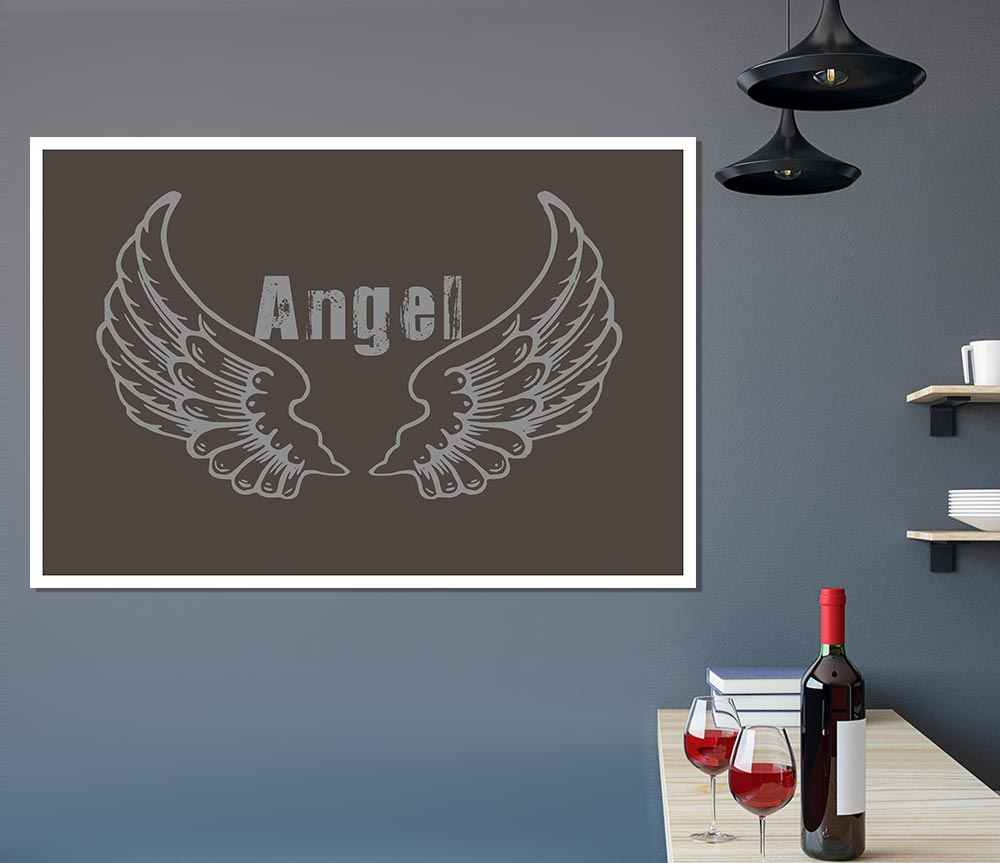 Angel Wings 2 Chocolate poster on high-quality canvas, featuring intricate wing designs in rich colors.