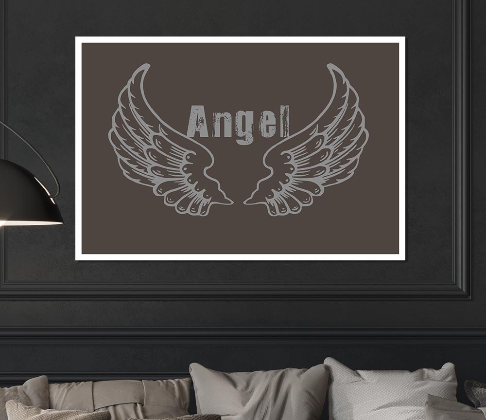 Angel Wings 2 Chocolate poster on high-quality canvas, featuring intricate wing designs in rich colors.