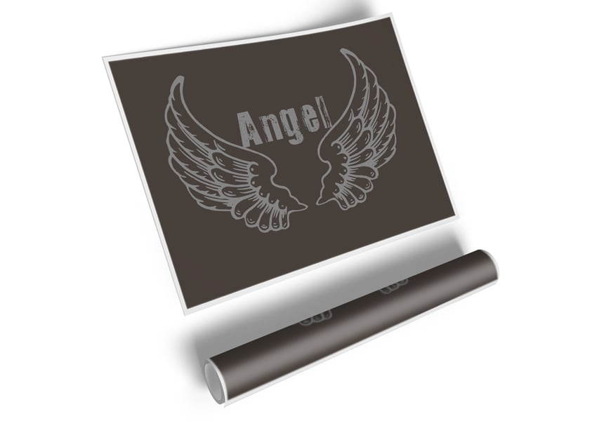 Angel Wings 2 Chocolate poster on high-quality canvas, featuring intricate wing designs in rich colors.