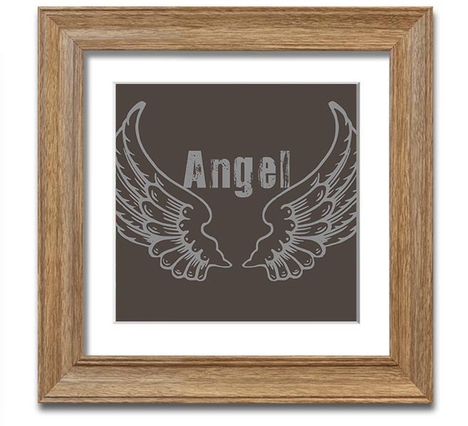 Angel Wings 2 Chocolate Square Framed Print with elegant design and multiple frame options.