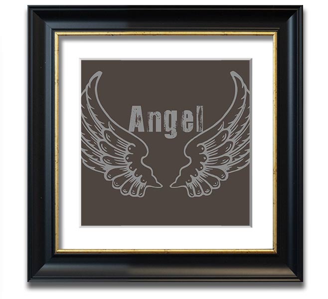Angel Wings 2 Chocolate Square Framed Print with elegant design and multiple frame options.