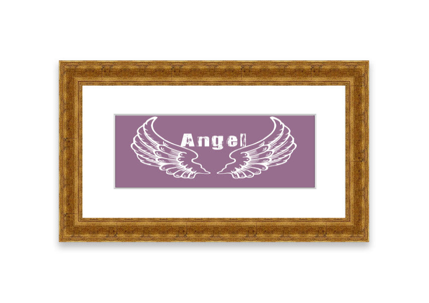 Angel Wings 2 Dusty Pink framed print showcasing delicate angel wing design in soft pink tones.
