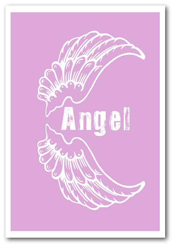 Angel Wings 3 Pink canvas poster featuring vibrant pink angel wings design, perfect for home decor.