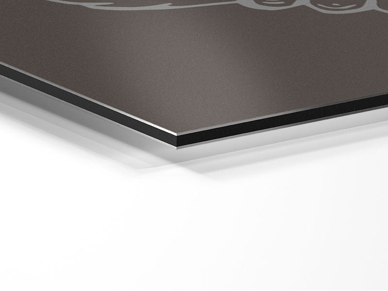 Angel Wings 4 Chocolate art piece printed on brushed aluminium dibond, showcasing a modern design with elegant angel wings.