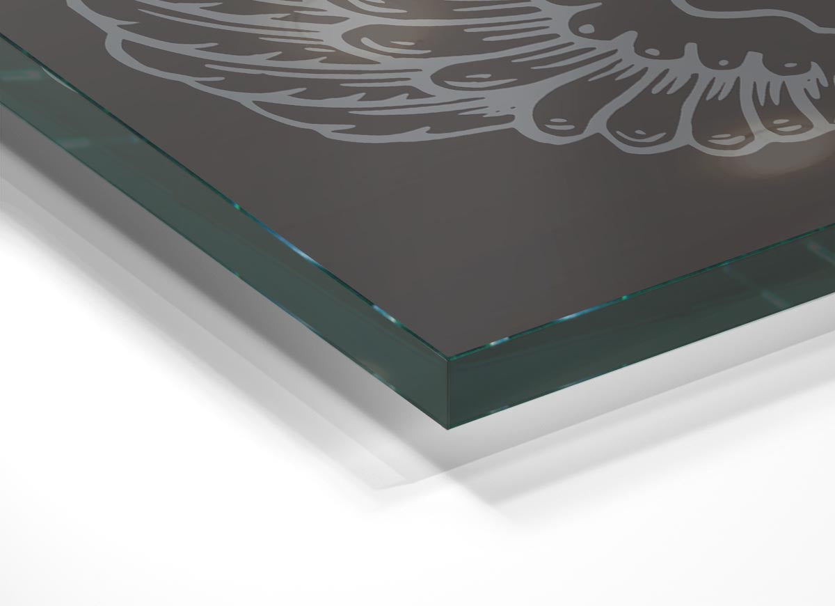 Angel Wings 4 Chocolate glass print featuring elegant angel wings design, perfect for modern home decor.