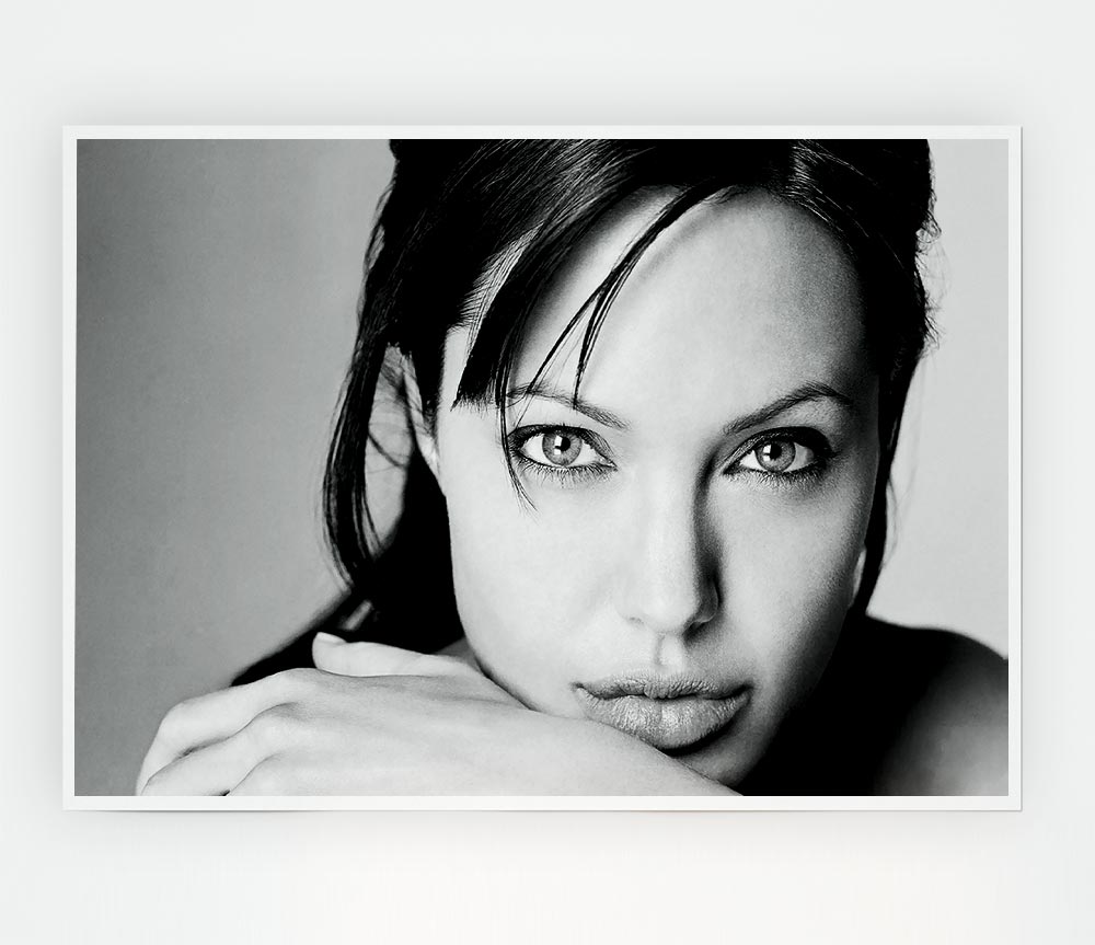 Angelina Jolie Intimate poster on high-quality canvas, showcasing her elegance and charm.