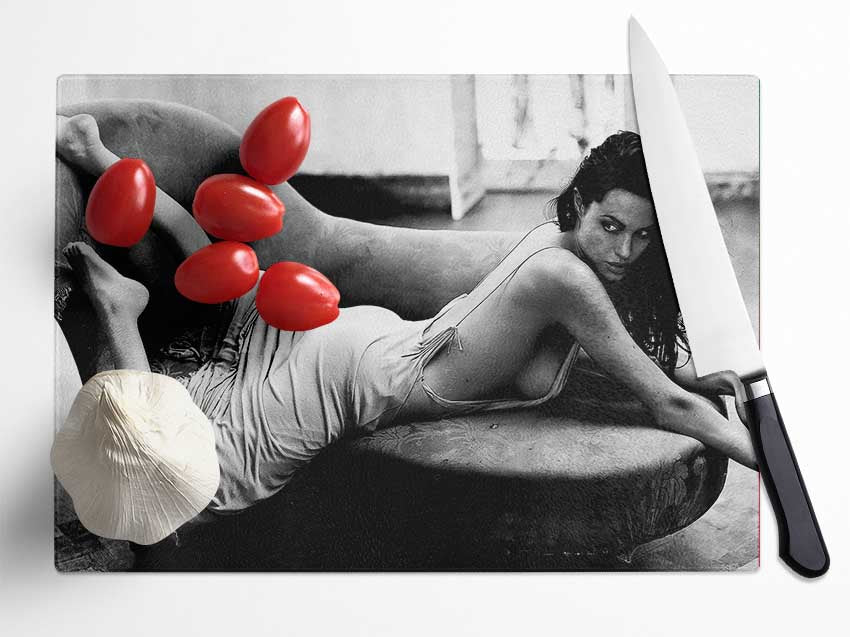 Angelina Jolie Sofa in black and white, featuring elegant design and plush cushions, perfect for modern interiors.