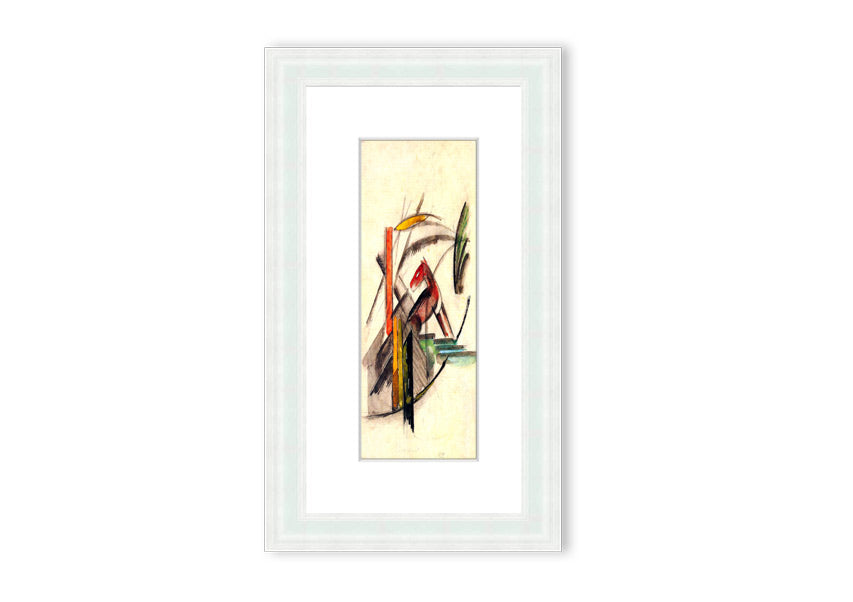 Framed print of 'Animal' by Franz Marc, showcasing vibrant colors and dynamic forms, ready to hang.